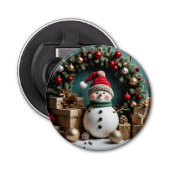 Décapsuleur Vintage Noël - Bouton d'ouverture (Devant)