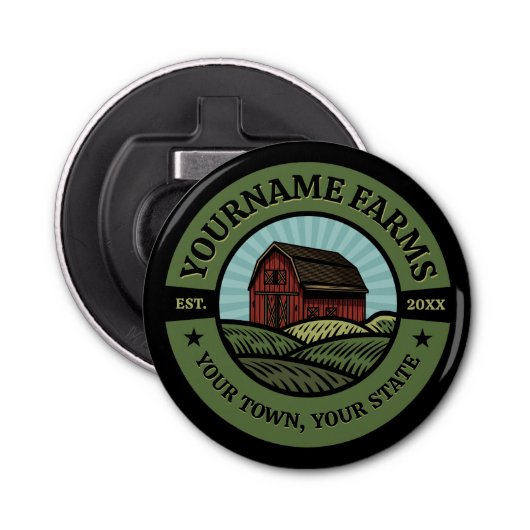 Décapsuleur Vintage NOM AJOUT DE L'Étanche Campagne Agricole (Devant)