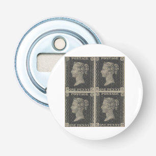 Décapsuleur Vintage Penny Black Stamp Insigne Bottle Ouvrir