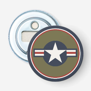 Décapsuleur Vintage rouge blanc bleu USAAF Insignia Star Bars