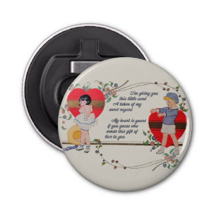 Décapsuleur Vintage Valentine Enfants Joli Art Déco Coloré