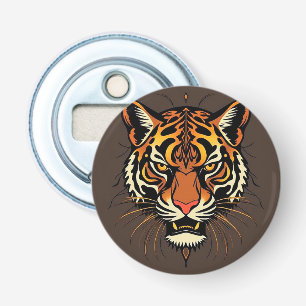 Décapsuleur Visage de tigre avec motifs tribaux