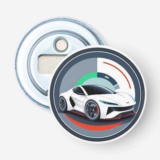 Décapsuleur Voiture de course au design dynamique (Devant)