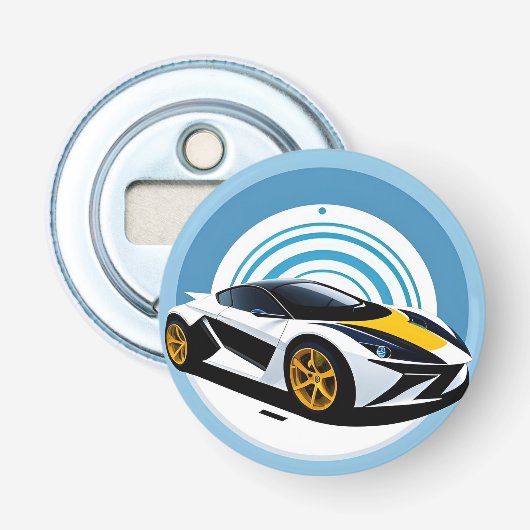 Décapsuleur Voiture de course au design dynamique (Devant)