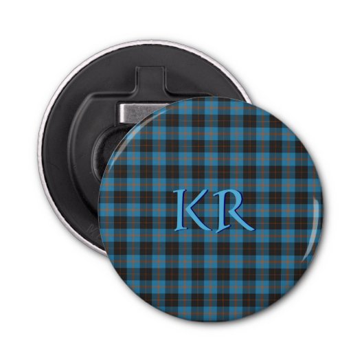 Décapsuleur Vos initiales sur Angus District tartan antique (Devant)