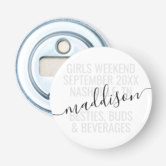 Décapsuleur Voyage de vacances de week-end pour filles personn (Devant)