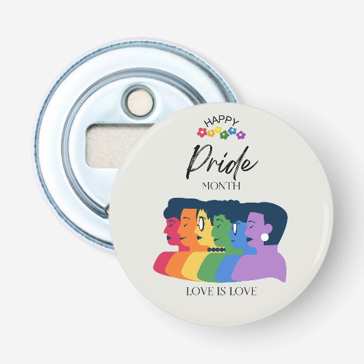 Décapsuleur Watercolor LGBTQ FIDE Mois Party (Devant)