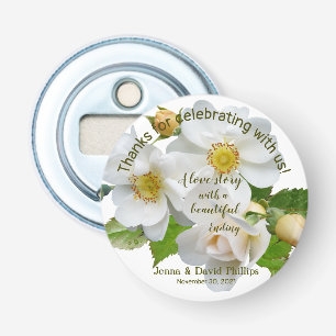 Décapsuleur Wedding Favor Elegant Roses Full Bloom