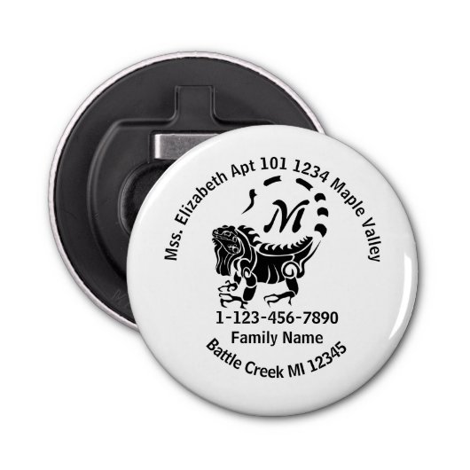 Décapsuleur Wild Iguana Lost Family Home Adresse (Devant)