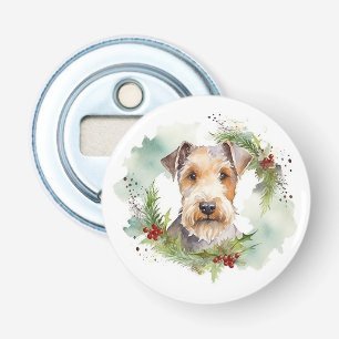 Décapsuleur Wirefox Terrier Festive de Noël Wreath Pup