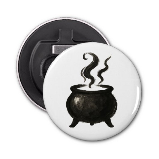 Décapsuleur Witch’s Brew – Minimalist Halloween Cauldron on  (Devant)