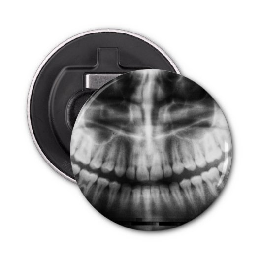 Décapsuleur X-Ray Teeth Bouche sourire noir et blanc (Devant)