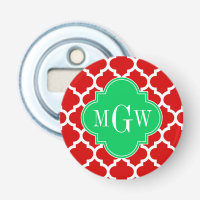 Xmas Rouge Blanc Marocain #5 Emerald Nom Monogramm
