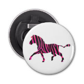 Décapsuleur Zebra Silhouette noir et rose chaud (Devant)