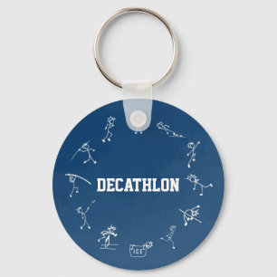 Decathlon Stickman Track and Field Athletics Blue Sleutelhanger