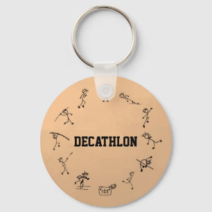 Decathlon Stickman Track and Field Athletics Sleutelhanger
