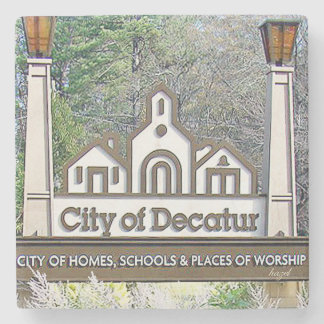 Decatur Georgia Onderzetters, stad Decatur Stenen Onderzetter