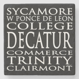 Decatur Onderzetter, Decatur Georgia Onderzetter,  Stenen Onderzetter