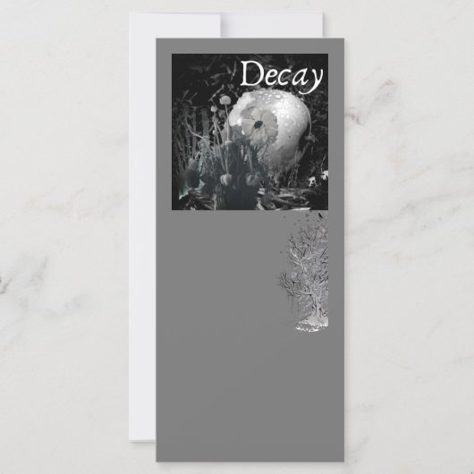 Decay - Gothische Uitnodiging & Wenskaart (Voorkant)