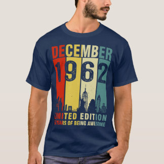 December 1962 beperkte uitgave 60 jaar oud t-shirt