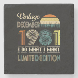 december 1981 wat ik wil beperkte uitgave stenen onderzetter