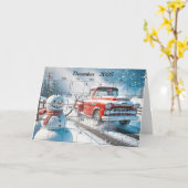 December 2025 Kerstmaand Kaart (Gele Bloem)