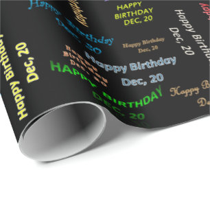 December, 20 september Gift Wrapping Paper Cadeaupapier