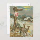  december 25 december briefkaart (Voorkant / Achterkant)