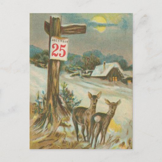  december 25 december briefkaart (Voorkant)