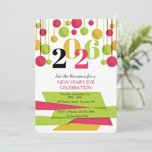 December 31st Party Invitation (2) Kaart (Staand voorkant)
