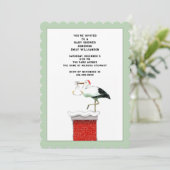 December Baby Shower Kaart (Staand voorkant)