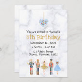 December - Birthday Nutkraker Uitnodiging (Voorkant / Achterkant)