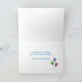 December Birthday Turquoise Heart Kaart (Binnen)