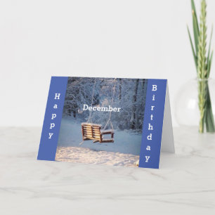 ** DECEMBER BIRTHDAY WISHES** BEAUTIFUL WINTER KAART