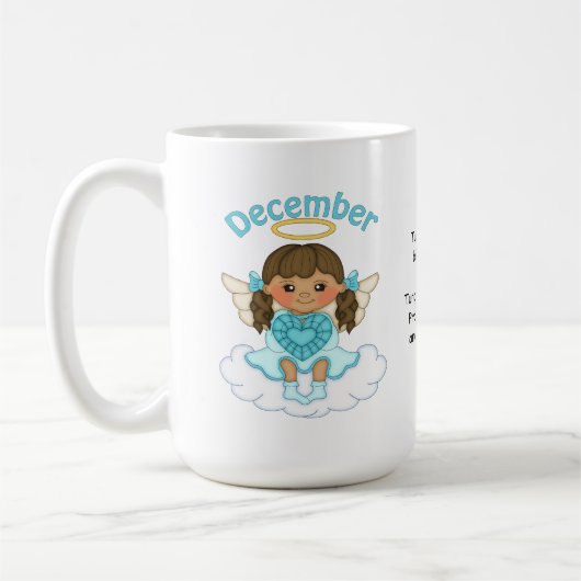 December Birthstone Angel Brunette Koffiemok (Links)