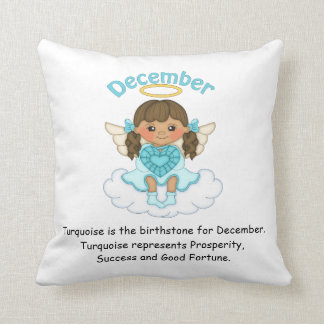 December Birthstone Angel Brunette Kussen