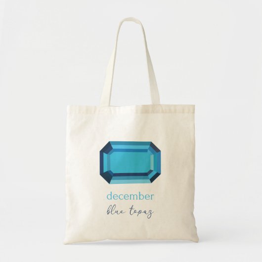 December Birthstone Blue Topaz Tote Bag (Voorkant)
