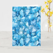 December Birthstone Blue Topaz Verjaardag Kaart (Gele Bloem)