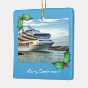 December Bow Merry Cruise-mas foto-ornament Keramisch Ornament