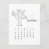 December  Cactus 2024 Kalender Kaart (Voorkant)