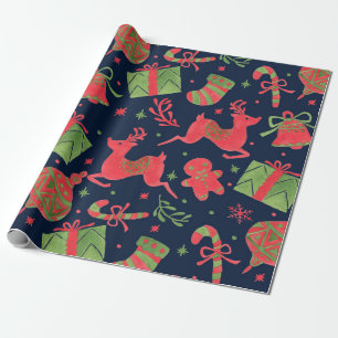 December - feestdag afdrukken cadeaupapier