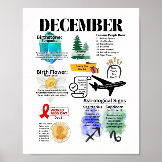 December Fun Facts Poster (Voorkant)