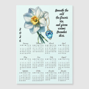 December Geboorte Bloem & Steen Kalender