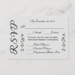 December Holiday Wedding RSVP Reactie Menu