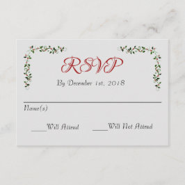 December Holiday Wedding RSVP Reactie of reactie Kaartje