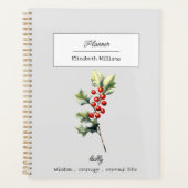 DECEMBER HOLLY BIRTH FLOWER GEPERSONALISEERD PLANNER (Voorkant)