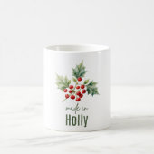 December Holly Flower Mug | Coffee Cup (Centre)