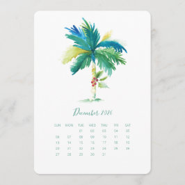 December - kalender-kaartpalm menu