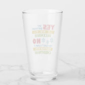 December kerstdag Humor Glas (Achterkant)