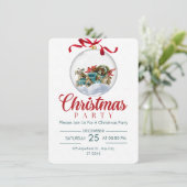 December Kerstfeest Uitnodiging (Staand voorkant)